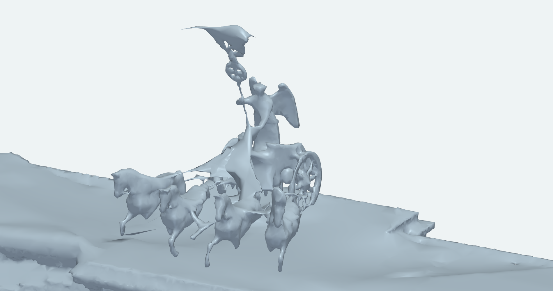 Original scanned geometry around the Brandenburg Gate chariot