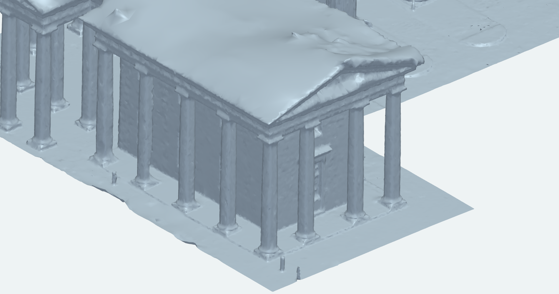 Original scanned geometry at a Brandenburg Gate side entrance