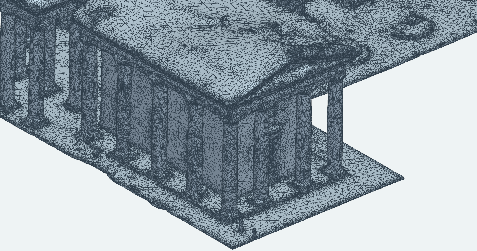 GeometryAI surface mesh at a Brandenburg Gate side entrance