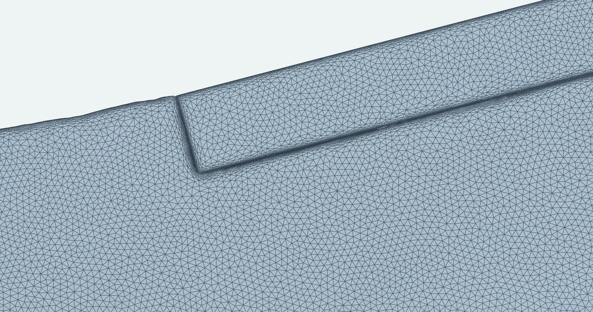 Reconstructed flap-gap mesh