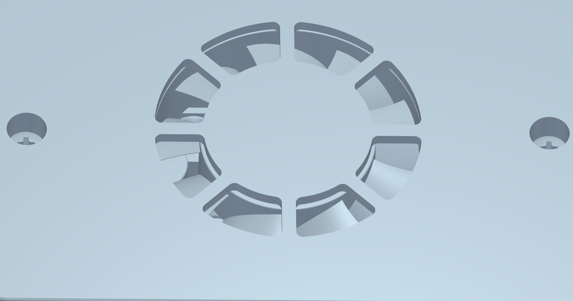 DC MRF input geometry near the fan