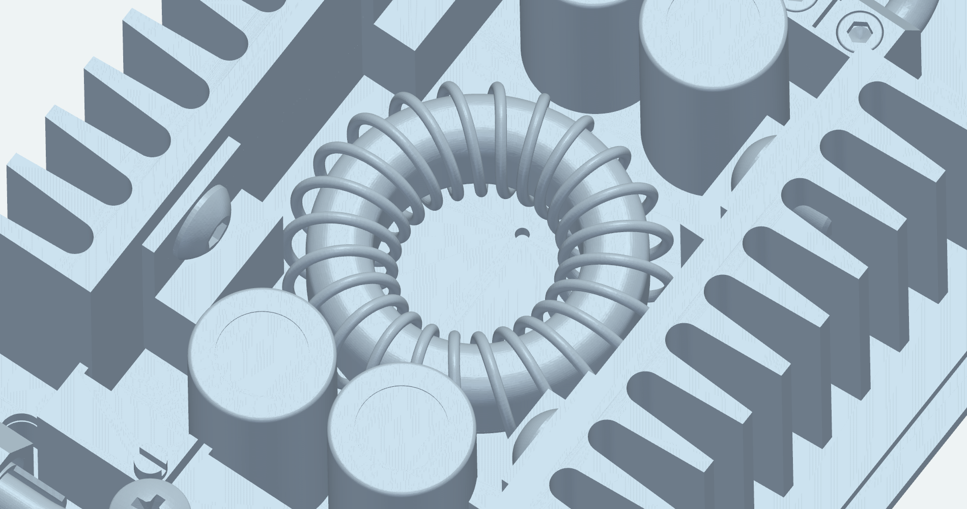 Second internal view of the DC MRF input geometry