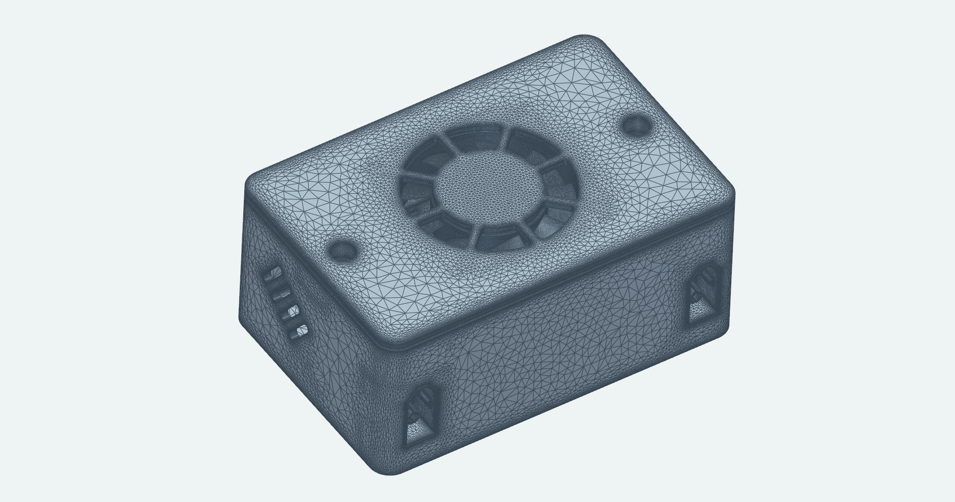 Complete DC MRF surface mesh from the isometric viewpoint