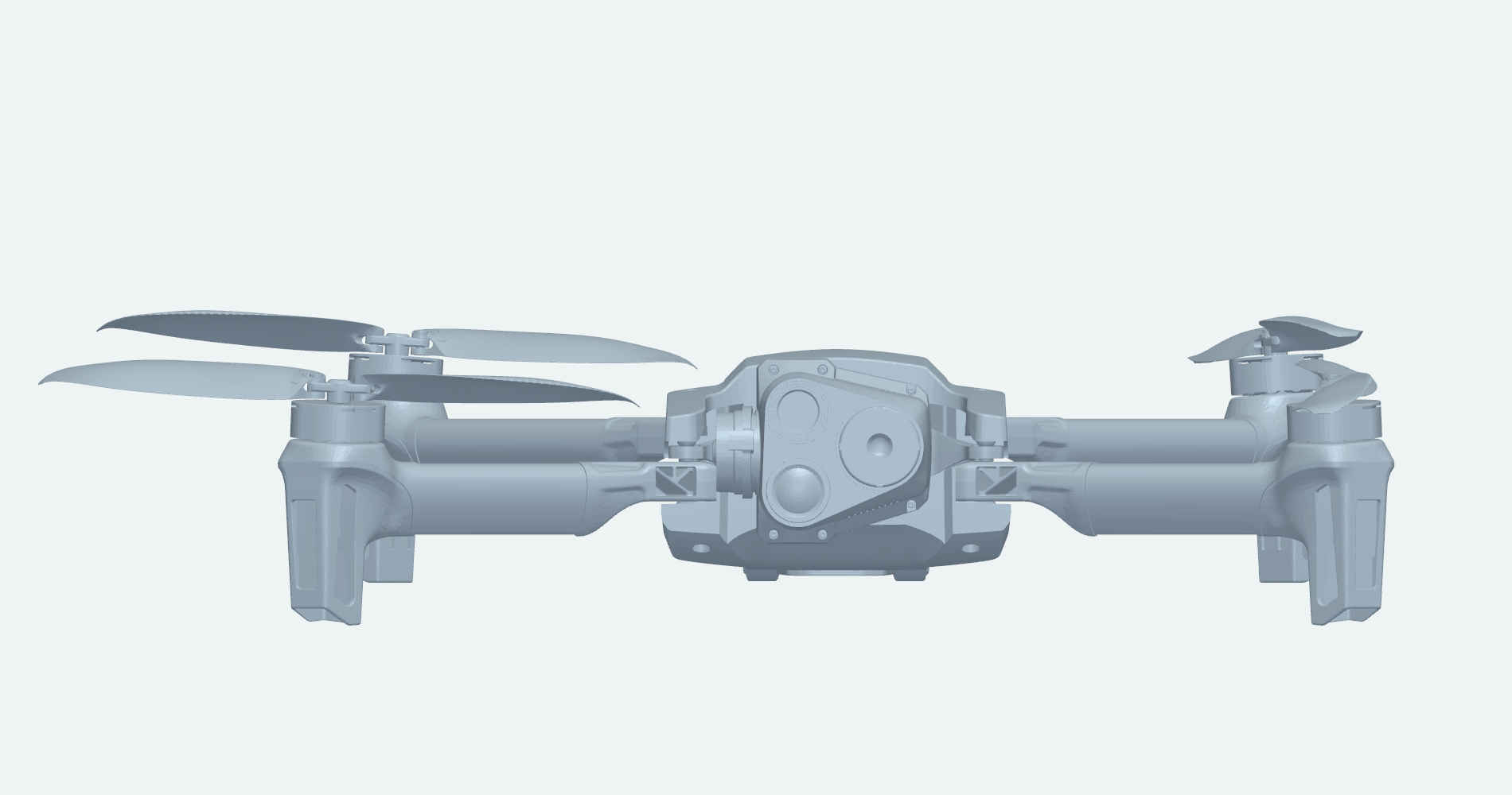 Front view of the Parrot ANAFI input geometry