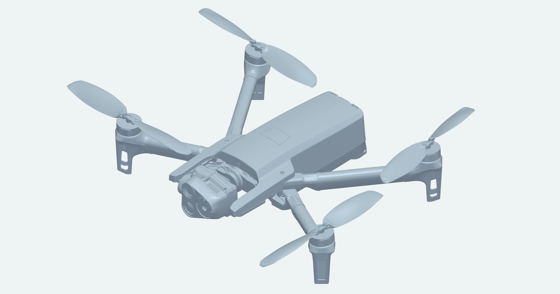 Isometric input geometry of the complete Parrot ANAFI drone